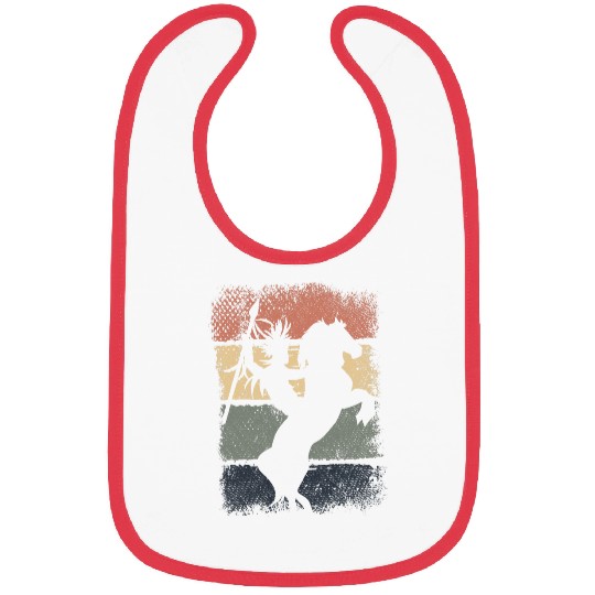 Retro Horse Rider Indigenous Indian Native American Bibs