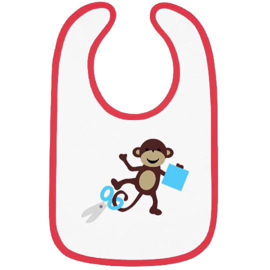 Monkey going back to school 3 Bibs