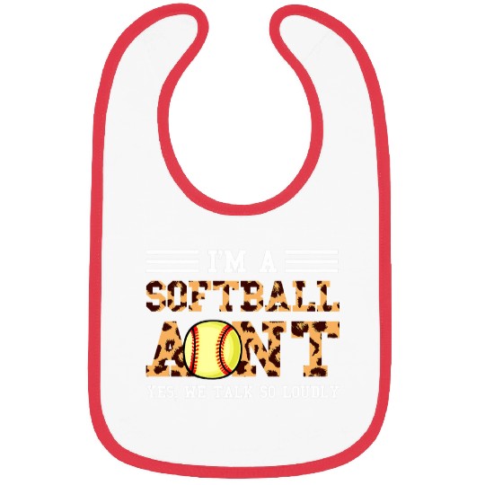 Womens Im a Softball Aunt Softball Aunt Bibs