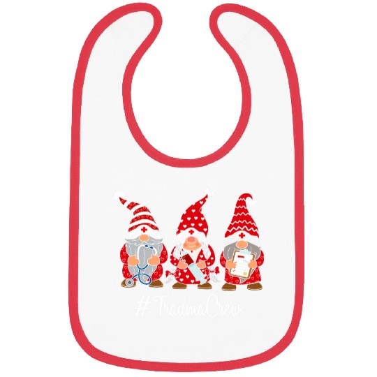 Trauma nurses Crew Funny Gnome nurses Valentines Day Women Bibs