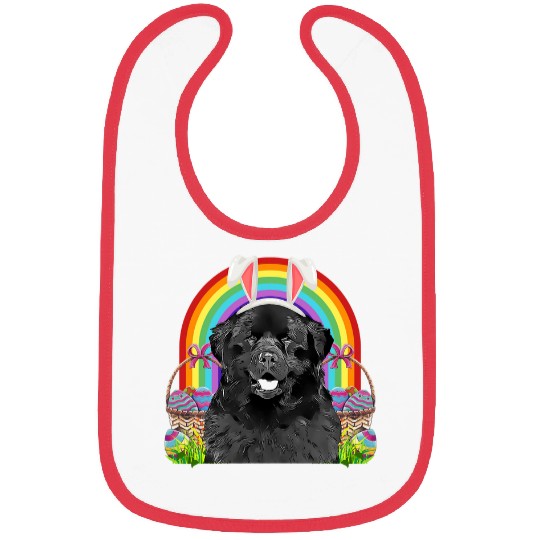 Newfoundland Dog Easter Bunny Egg Hunt Bibs