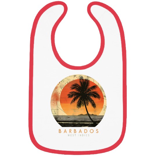 Barbados Beach Palm Tree Sailor vintages Beach Lovers Bibs