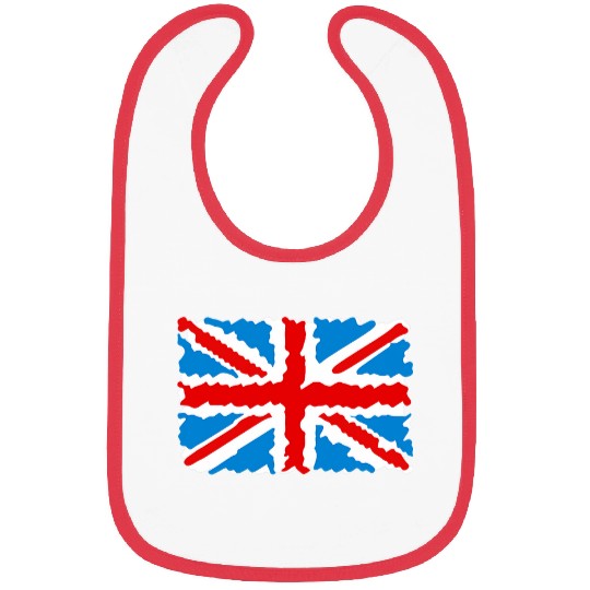 Union Jack UK flag sketch art Bibs