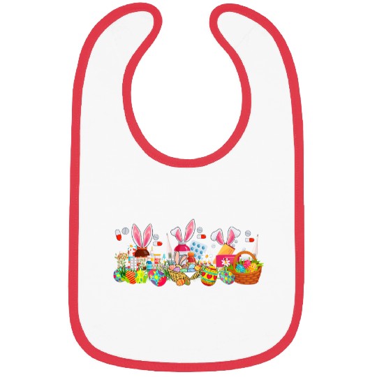 Easter Bunny Pharmacist Tools Costume Hunting Chocolate Eggs Bibs