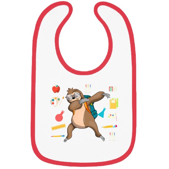 Animal Sloth Lover Kids School Student Funny Dabbings Sloth Bibs