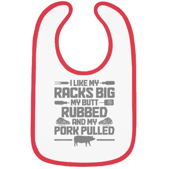 Mens BBQ Grill Grilling Butt Rubbed 2My Pork Pulled Funny Chef 22 Bibs