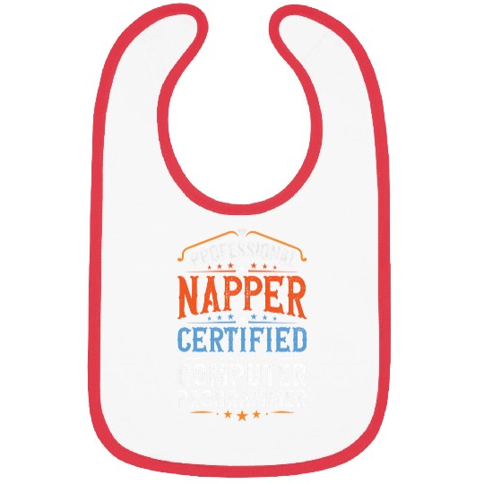 Funny Retro Proud Certified Computer Programmer Bibs