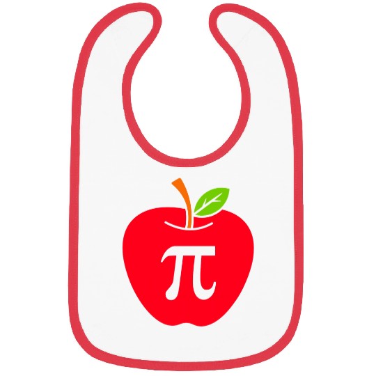 Apple Pi Day Math Lover Math Student Teacher Gift Funny Bibs