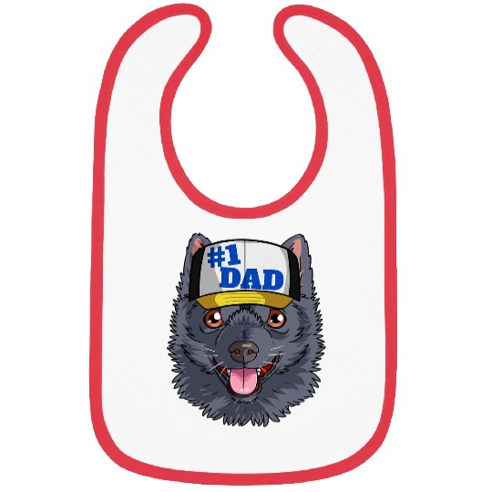 Schipperke 1 Dog Dad Fathers Day Bibs