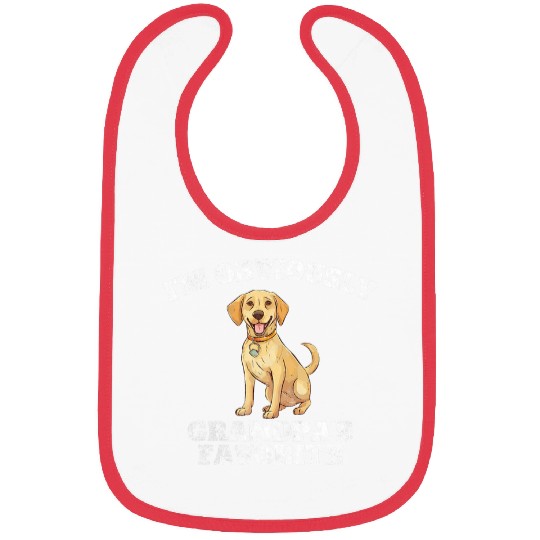 Yellow Lab Grandpa Favorite Labrador Retriever Bibs