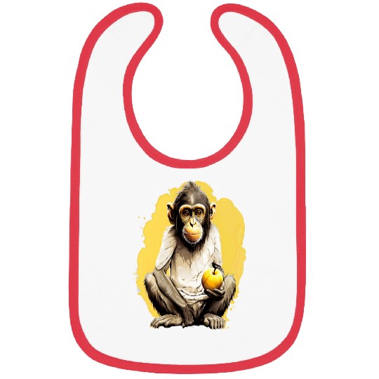 Monkey Playing Forest Bibs