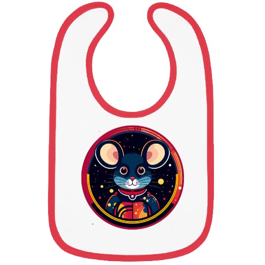 Mouse in Space Cute Galaxy Astronaut Animals Bibs
