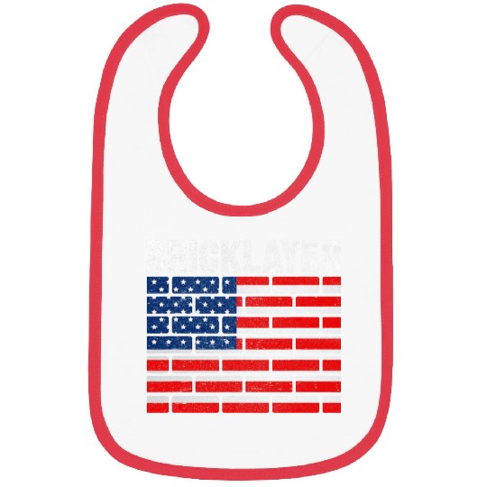 Patriotic Bricklayer Job Bricks Construction Mortar Mason Bibs