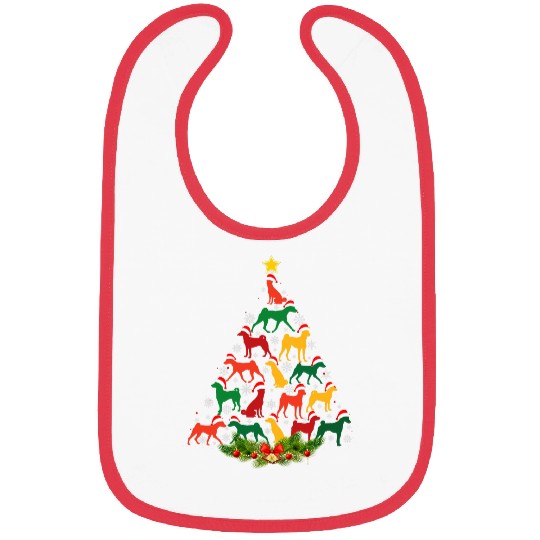 xmass Matching Outfits for Holiday Basenji Dog Christmas Tree Bibs