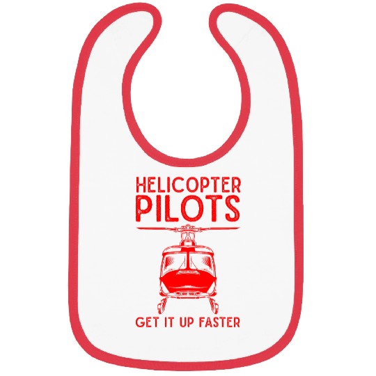 Funny Helicopter Pilot Gift Men Women Cute Aviation Chopper Bibs