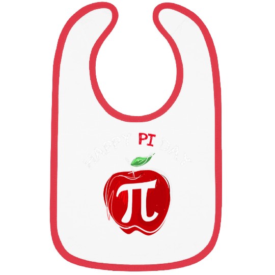 apple pi day math lover teacher student Bibs