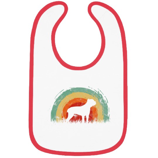 Retro Cane Corso vintages Rainbow Dog Men Women Bibs