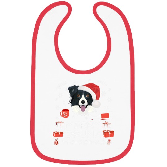 Merry drunk Border Collie Bibs