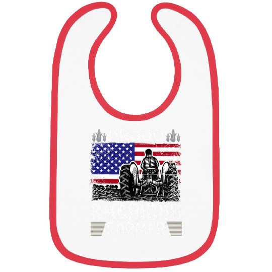 Lofty American Farmer 2US Flag Lovable Pleasant Quote Bibs
