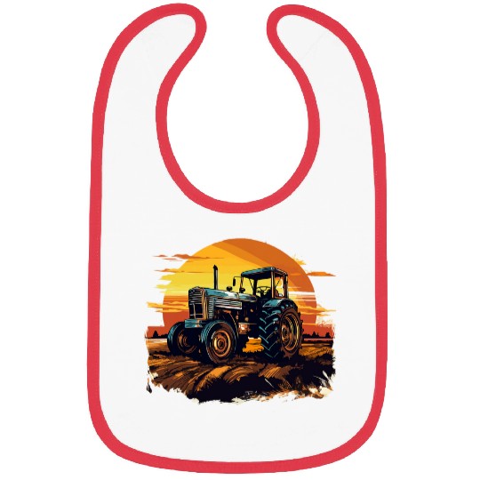 Tractors Farmer 2vintages Sunset Bibs