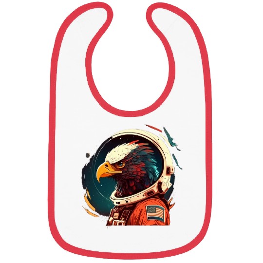 Outer Space Eagle on Galaxy Astronaut Eagle Bibs