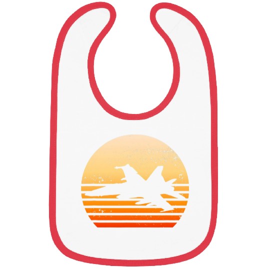 Retro vintages Pilot Fighter Jet 4 Bibs