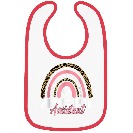 Assistant Principal Rainbow Funny Job Title School Worker 7 Bibs
