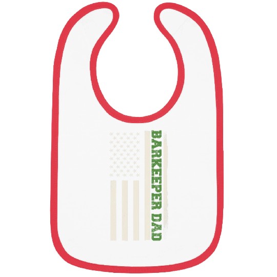Patriotic Bartender Barman Bartending Barkeeper Dad Bibs