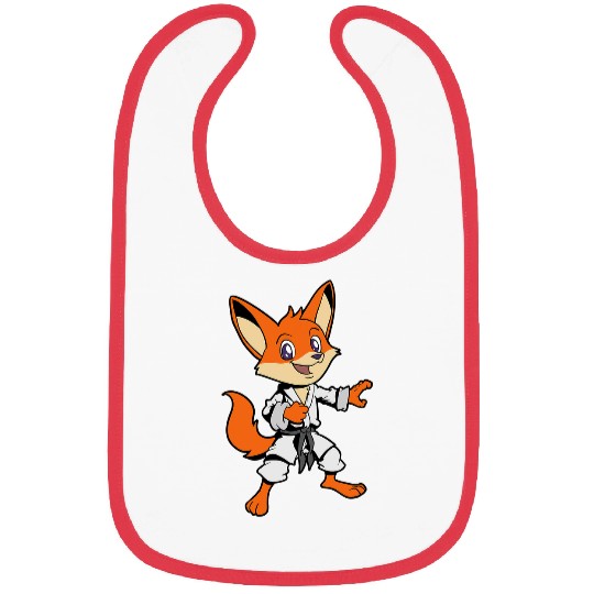 Comic fox does karate Bibs