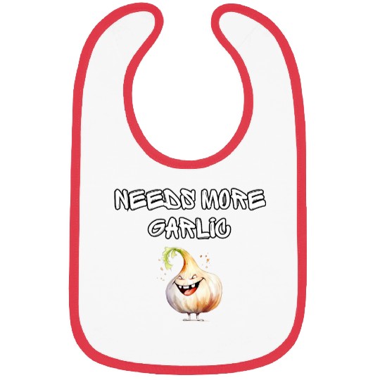 Needs More Garlic Garlicologist Cook Chef Cooking Spice Fun 21 Bibs