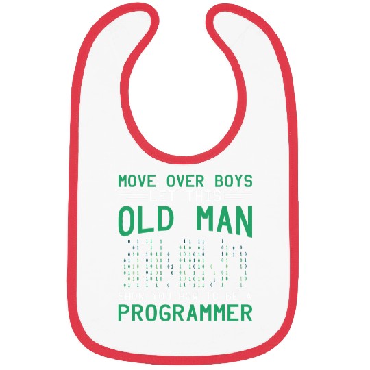 Binary Coding Programmer Let This Old Man Binary Code Bibs