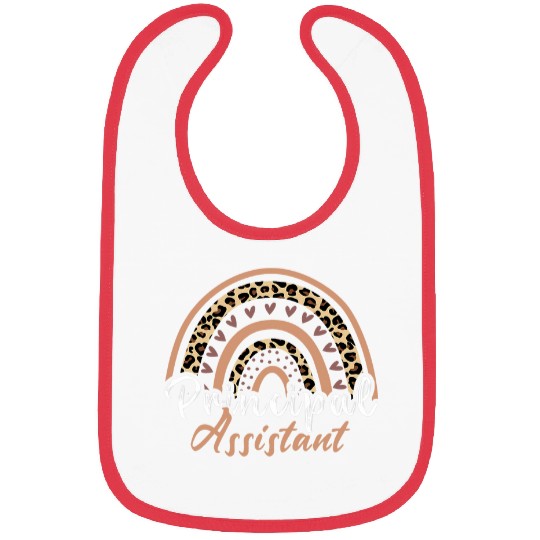Assistant Principal Rainbow Funny Job Title School Worker 2 Bibs