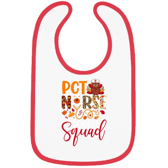 PCT nurses Gobble Squad Thanksgiving Leopard Matching Family Bibs