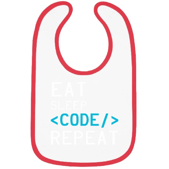 Binary Coding Eat Sleep Code Repeat Computer Programmer Bibs