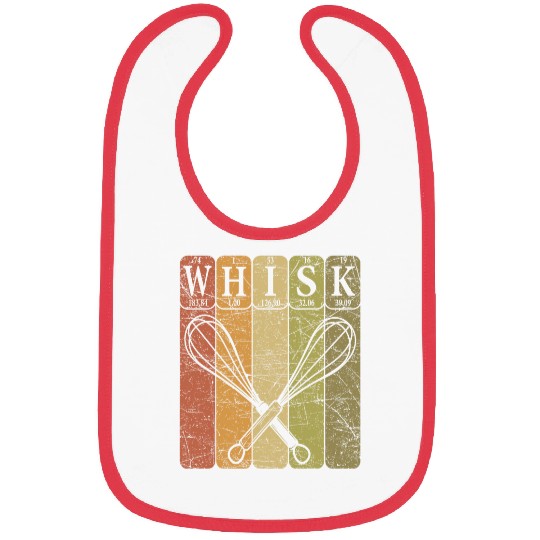 Whisk Periodic Table Elements Cooking Chef Retro Whisk Bibs