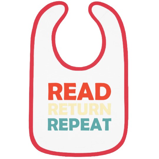 Read Return Repeat Cute Librarian Library Worker Bibs