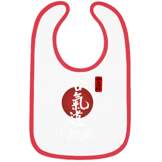 Karate Japanese Calligraphy Martial Arts Group Design Bibs