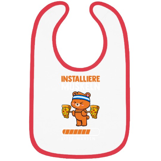 Muscles Sports Fitness Weight Lifting Bear Bibs