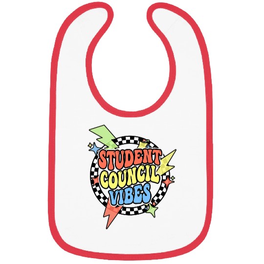 Retro Student Council Vibes Groovy School Student Council Bibs