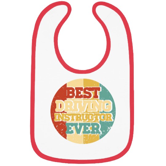 Driving Teacher Driving Instructor Ever Circle Vintage Bibs