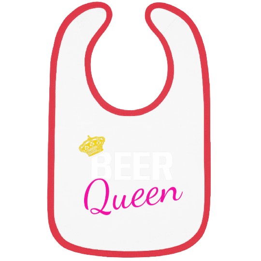 Beer Queen Drinking Party Student College Alcohol Bibs