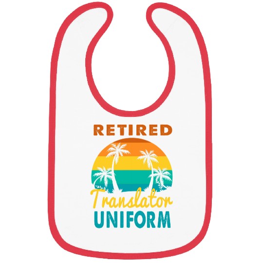 Retired Translator Uniform Tropical Island Retirement Bibs