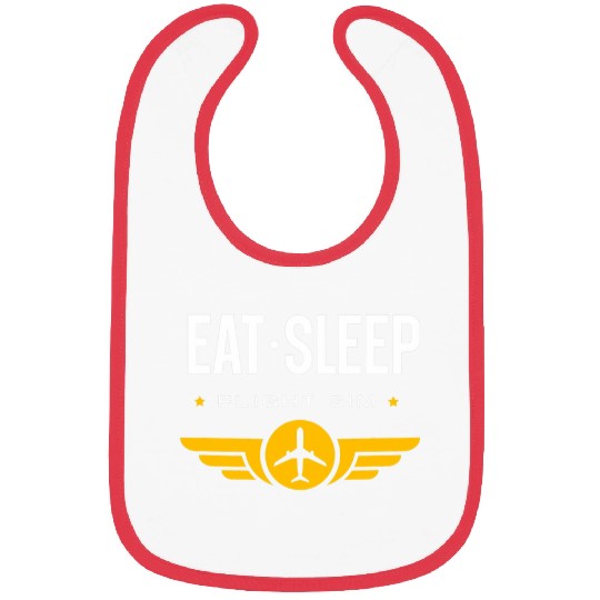 Eat Sleep Flight Sim Simulator Pilot Bibs
