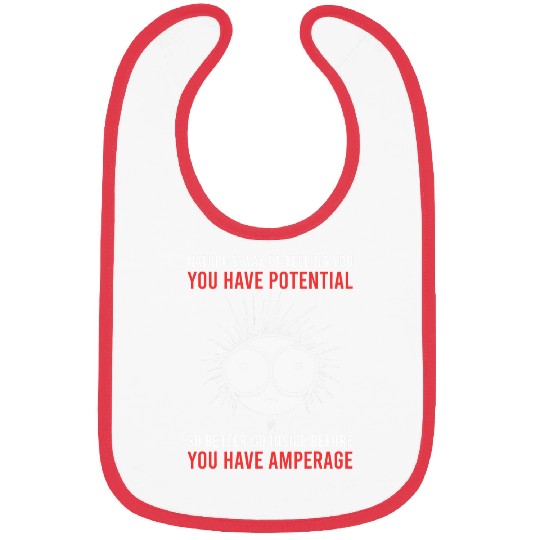 Amperage Quote Science Buffs Physics Teacher Electricity Pun 1 Bibs