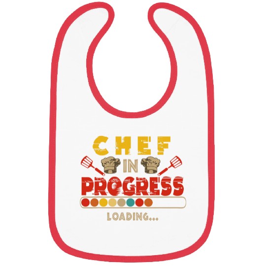 vintages Chef In Progress Loading Costume Funny Future Chef Bibs