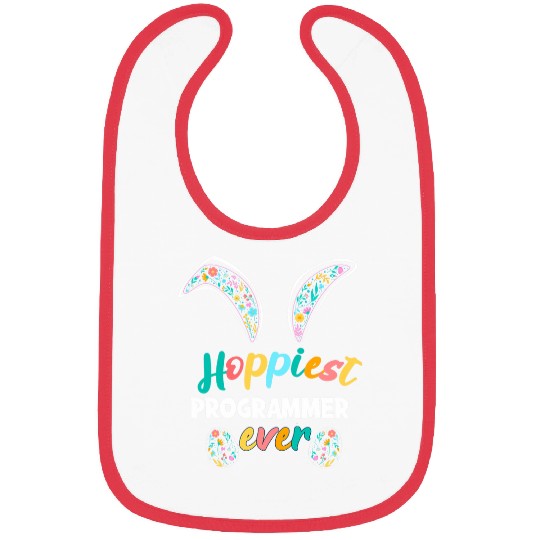 Hoppiest Programmer Ever Funny Programmer Easter Matching Bibs