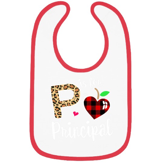 P is For Principal Crew Back to School Matching Group Plaid Bibs