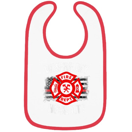 Where My Hose At Thin Red Line Firefighter Bibs