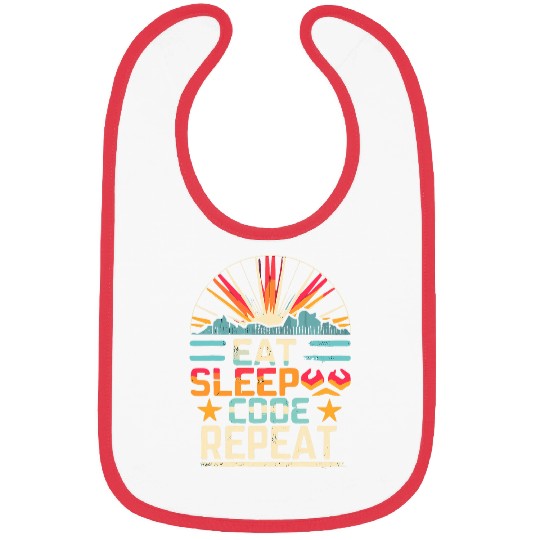 Eat Sleep Code Repeat PHP Programmer Lifestyle Bibs