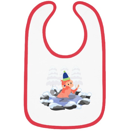 Monkey Ice Bathing Winter Refreshing Bath Bibs